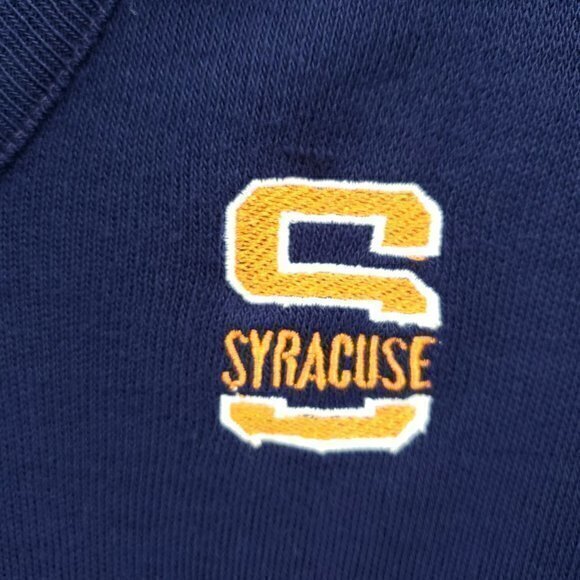 VTG 1960s/1970s Jostens Artex Syracuse University Embroidered V-Neck Sweater M - Picture 7 of 16